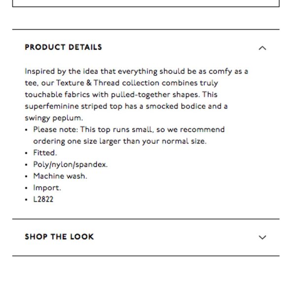 Texture & Thread Smocked Peplum Tank Top in Stripe - Picture 5 of 5